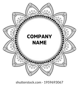 Vector indian Mandala oriental template