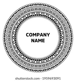 Vector indian Mandala oriental template