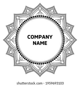Vector indian Mandala oriental template