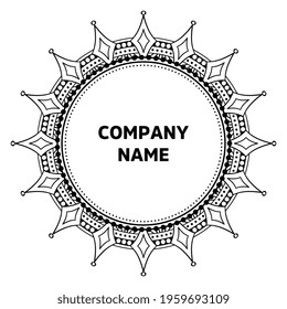 Vector indian Mandala oriental template
