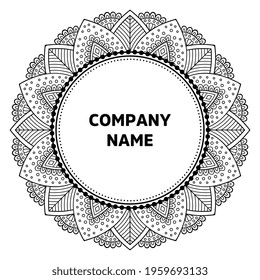 Vector indian Mandala oriental template