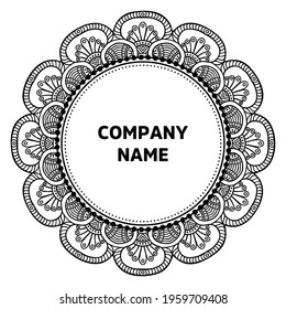 Vector indian Mandala oriental template