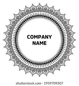 Vector indian Mandala oriental template