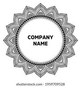 Vector indian Mandala oriental template