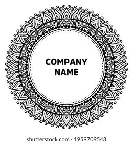 Vector indian Mandala oriental template