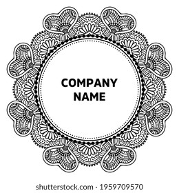 Vector indian Mandala oriental template