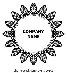 Vector indian Mandala oriental template