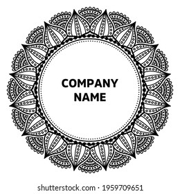Vector indian Mandala oriental template