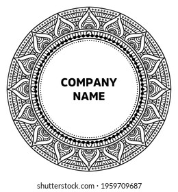 Vector indian Mandala oriental template