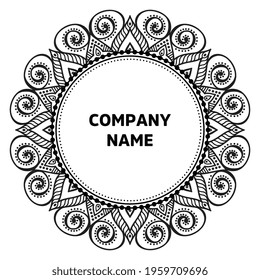 Vector indian Mandala oriental template