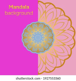 Vector indian Mandala. Template for greating card. Vector illustration