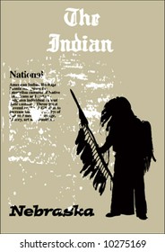vector indian on a grunge background
