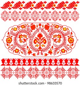 Vector Indian ornaments on white