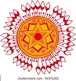 vector indian star pattern
