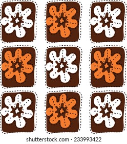 Vector Indian style on brown background.