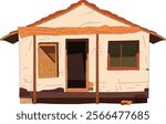Vector of an Indian village hut