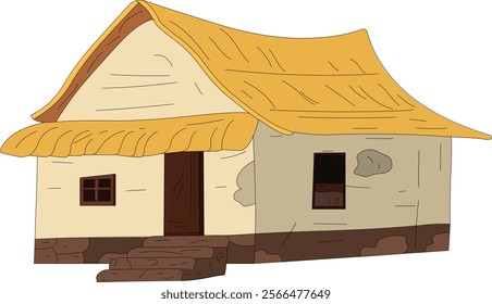 Vector of an Indian village hut