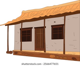 Vector of an Indian village hut