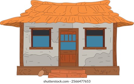 Vector of an Indian village hut