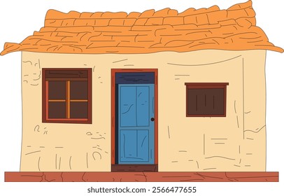 Vector of an Indian village hut