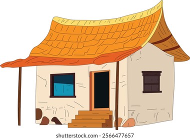 Vector of an Indian village hut