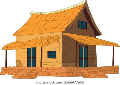 Vector of an Indian village hut