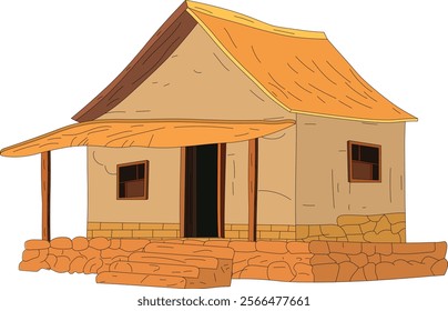 Vector of an Indian village hut