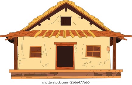 Vector of an Indian village hut