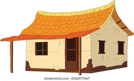 Vector of an Indian village hut