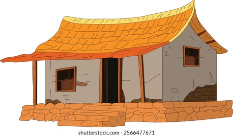 Vector of an Indian village hut