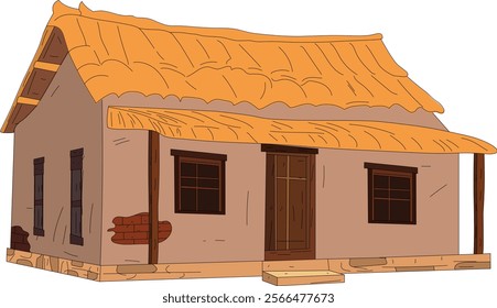 Vector of an Indian village hut