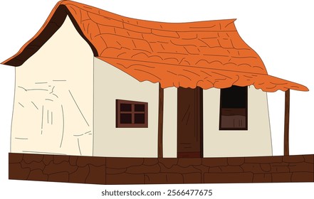 Vector of an Indian village hut