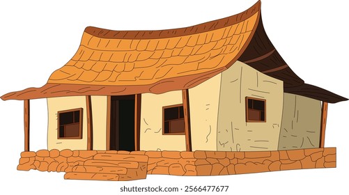 Vector of an Indian village hut