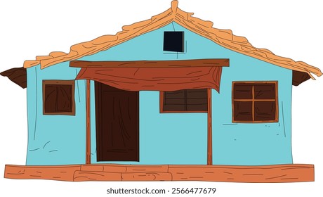 Vector of an Indian village hut