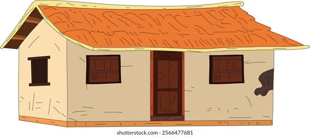 Vector of an Indian village hut