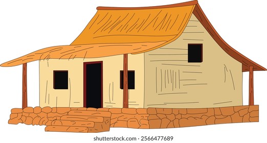 Vector of an Indian village hut