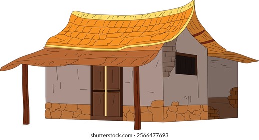 Vector of an Indian village hut