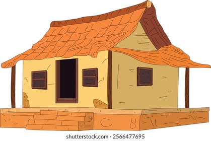 Vector of an Indian village hut