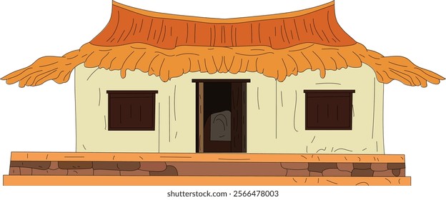 Vector of an Indian village hut