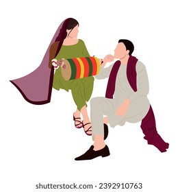 	
vector indian wedding bride and groom wearing traditional wedding dresses	
