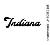 Vector Indiana text typography design for tshirt hoodie baseball cap jacket and other uses vector	