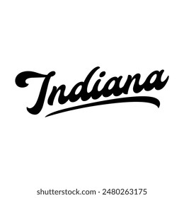 Vector Indiana text typography design for tshirt hoodie baseball cap jacket and other uses vector	