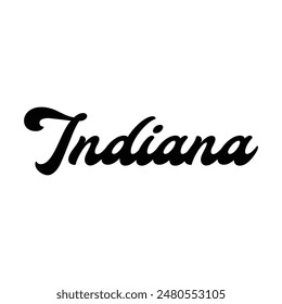 Vector Indiana text typography design for tshirt hoodie baseball cap jacket and other uses vector	