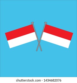 Vector of Indonesia Flag. The Flag of Indonesia consist of two color, red and white.