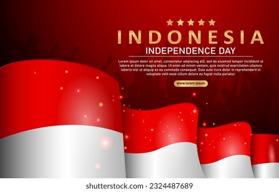vector of Indonesia independence day background