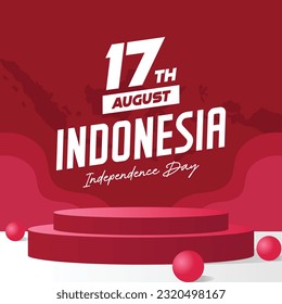 Plantilla Dirgahayu Kemerdekaan, Día de la Independencia de Indonesia