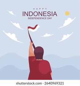 vector indonesia independence day poster template