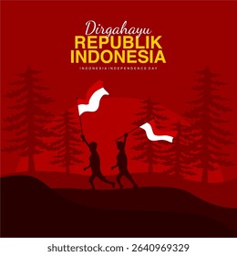 vector indonesia independence day poster template
