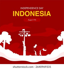 vector indonesia independence day poster template