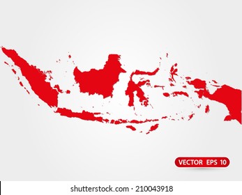 Vector Indonesia map detail